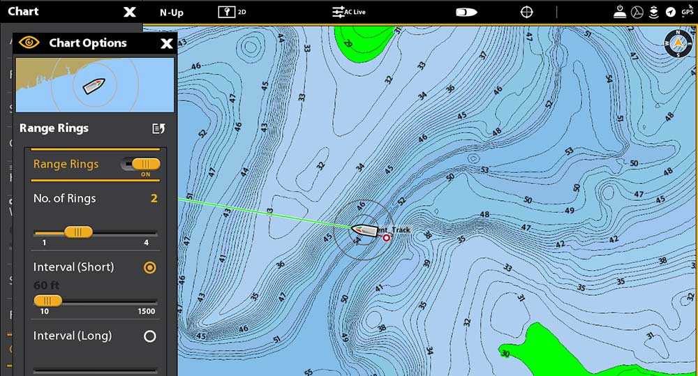 humminbird solix casting range rings