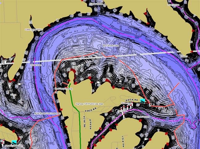 Bull Shoals lake map