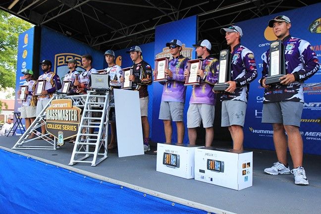 Wildcats on the winner stand at the Bassmaster College Finals 