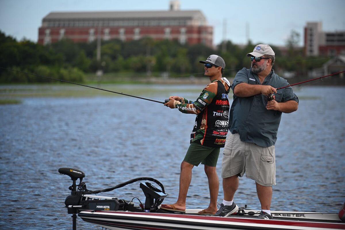 Chris and David fishing