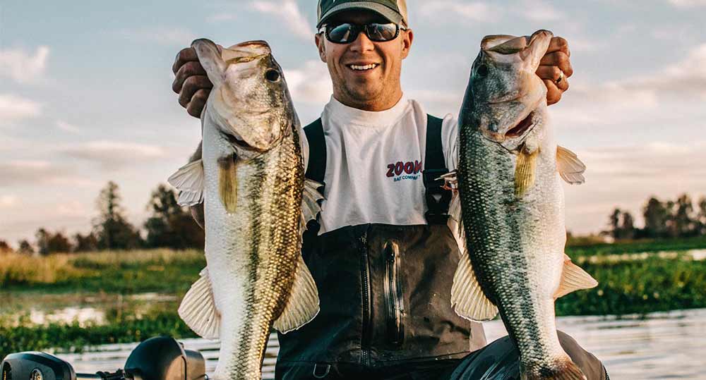 patrick walters with two largemouth