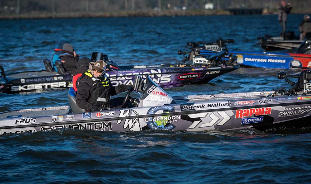 patrick walters on day one of the 2020 bassmaster classic