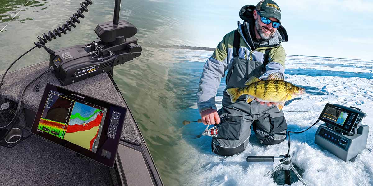 humminbird xplore fish finder from open water to ice fishing