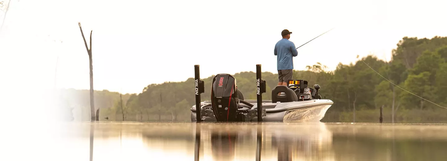 HELIX FIsh Finder Mounted on freshwater jon boat