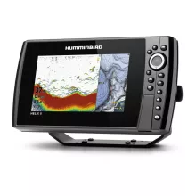 HELIX 8 CHIRP MEGA Side Imaging GPS G3N left angled view with Sonar Imaging
