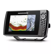 HELIX 8 CHIRP MEGA Down Imaging GPS G3N left angled view with Sonar Imaging