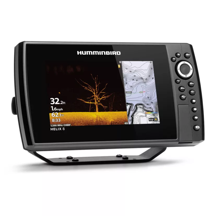 HELIX 8 CHIRP MEGA Down Imaging GPS G3N right angled view with Down Imaging